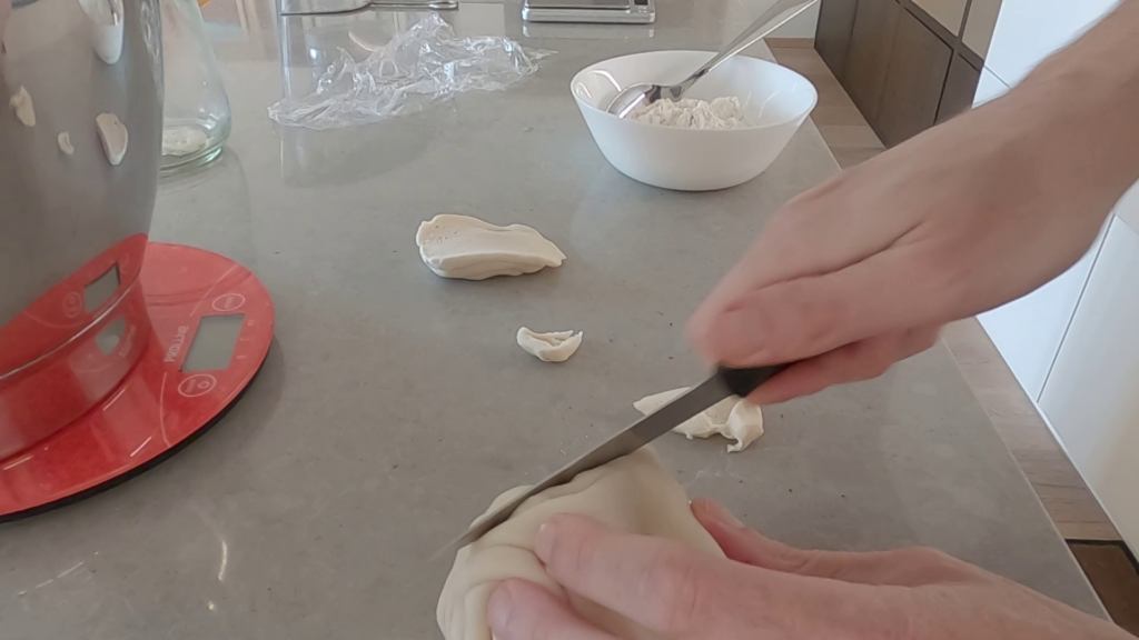 Cleaning the Sourdough Starter from the dry part