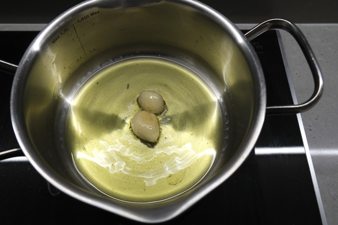 Garlic frying for pizza sauce Part 2