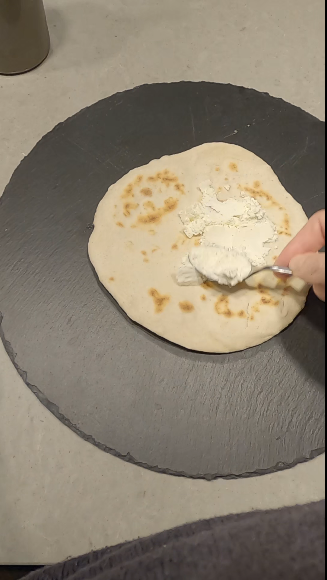 Easy Italian Flatbread Piadina with Sourdough Discard - stuffing