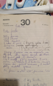 Agenda recipe notebook
